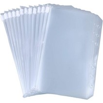 A6 6공다이어리 클리어 파일 스티커 포카 바인더 보관 속지 10p