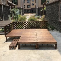 조립식 평상 들마루 diy 야외 옥상 방부목 데크 테이블 원목, 1㎡, 100x30x18 계단단일 소나무