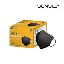 [크린센스] KF94 연예인핏 에브리마스크 2D (블랙 100매입)