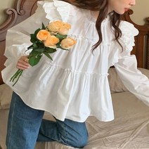 어썸클로젯 윈더 캉캉프릴 러블리 블라우스