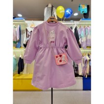 [에스핏 NC엑스코점] ~23SS 봄 신상~ 포켓몬스터 뮤 반전 스팽글 찍찍이 미니 가방 & 볼륨 퍼프 시보리 소매 가볍고 러블리한 쭈리 원피스 세트 아동 원피스 포켓몬뮤OP 76