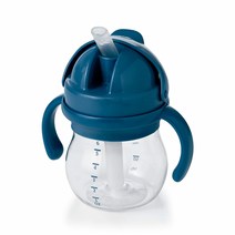 OXO tot 옥소토트 양손잡이라운드 빨대컵 6온스, 1팩, Navy
