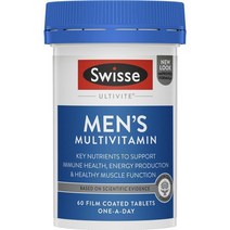 Swisse 스위스 남성용 멀티비타민 60 정 Mens Multivitamin 60 Tablets, 1개