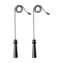 목재 천장 선풍기 체인은 조명 램프 팬 나무 펜던트를 당겨 확장을 당깁니다., 06 Black C 2Pcs