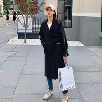 꽃소담 Winter Coat ZYZC4501 트렌치코트 여중 롱 봄 가을 2021년 새 올해 유행하는 하이 엔드 대기 패션 감령 코트