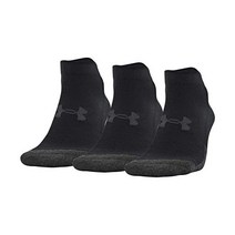 언더아머 성인 퍼포먼스 테크 로우 컷 양말 멀티페어, 3, Black (3-pairs)_Large