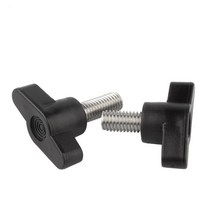 M4 손잡이 볼트 스테인리스 스틸 플라스틱 27mm 헤드 돌리기 쉬운 나비 나사, M4 (헤드 27mm), 20mm (4개), 1개