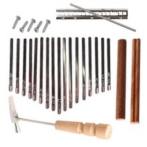 Zeyuan 17 키 Kalimba DIY 키 및 브리지 및 튜닝 해머 키트 엄지 피아노 액세서리