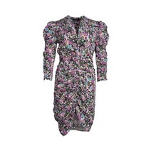 이자벨마랑 명품22FW 핑크 실크 셀리나 플로럴 미니 드레스 RO2009 22A023I 40PK