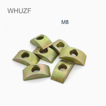 볼트 너트 WHUZF 반달 초승달 와셔 이층 침대 가구 연결 나사 어셈블리 피팅 컬러 아연 도금 M8, 3.2PCS