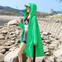 자칠 방풍 트렌치 여성 봄 여름 M-4XL 얇은 아웃웨어 BF 긴팔 디자인세련된 빅사이즈, 그린