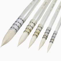 페인트붓 염소 털 나무 손잡이 수채화 페인트 아트 아티스트 브러시 1PC, 5.사이즈6