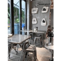 스텐 포차테이블 의자 업소용 포장마차 식당 테이블 편의점 의자, L (크기 및 종류 옵션 참조)