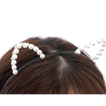 6살 7살 여자아이 고양이귀 진주 머리띠 생파 졸업사진 행사 축제 기념일