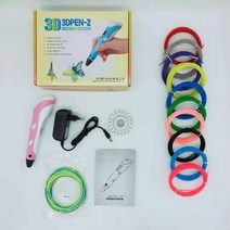 3디펜 3d펜 3d 펜 pen diy 드로잉 lcd 디스플레이 pla 필라멘트 생일, 플라, 핑크 eu 50m