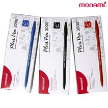 모나미 프러스펜 3000 12p, 청색, 144개