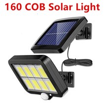 밝은태양광 정원등 가로등조명 COB LED 태양광 조명 야외 PIR 모션 센서 햇빛 방수 벽 비상 거리 보안 램, 03 160 LED