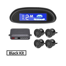 후방카메라 사각지대경고 센서 과속 후면 주차 센서 레이더 자동차 Parktronic 4 LCD 디스플레이 무선 전자, 01 Black Sensor, 01 Black Sensor