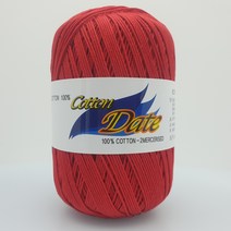 코튼데이트 Cotton Date 순면실 (10+1) 코바늘 데이트 면사 모칠라백 뜨개질 해나뜨개실, 914 빨강