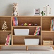 벽책장 서랍책장 낮은책꽂이 엠제이 멀티 1400 책꽂이 좁은 오픈 아이방, 화이트