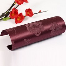 전통양단(대추자주색) 한복원단 테이블보, E1전통양단(대추자주색)360x110-2면오바로크