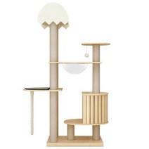 고양이 원목캣타워4단 원목캣타워5단 먼치킨 캣타워 이케아 등반 뚱냥이 DIY 쳇바퀴 추천 무소음, 단일사이즈, A1(60x40x110cm)
