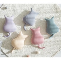 푹신한 쿠션 침대틈새 쇼파 꽈배기 미용실 독서 귀여운반전 고양이뒤태 이케아, L 브라운
