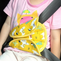 어린이 유아 안전 벨트 가드 클립 인형, 02_클래식체크 매쉬안전벨트가드