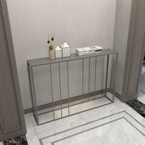 폭좁은 콘솔 엔틱 복도장 얇은 장식장 빈티지 슬림 미니 현관 거실 화분받침대 테이블 선반, 100x20x75 화이트, 표준