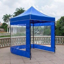 투명비닐천막 간이 임시 경비실 관리실 캐노피 텐트, 2x3m(4면투명)