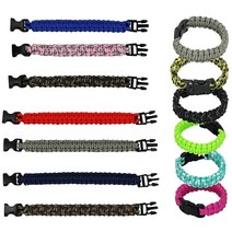 Iconikal Paracord 서바이벌 팔찌 클립 포함 다양한 색상 미디엄 6개 & 라지