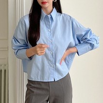 퍼니걸스 6107 데일리 코튼 크롭 셔츠 남방 여성의류