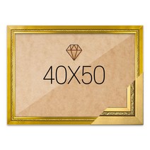 보석십자수 패브릭형 액자 40x50 고급형 그레이스 골드 (아크릴 보호필름-스티커판 포함), 단품