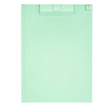 오피스뱅크 A4 펜꽃이 있는 PVC클립보드 플라스틱 클립보드, 그린