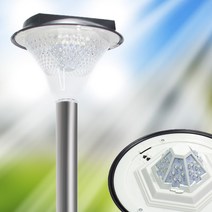 RJ36U 태양광LED마당센서조명 태양열정원잔디보안 전원 램프 문주 데크 벽등, 노랑빛, 말뚝B_6단형