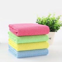 [에리쏭] 다목적 청소용 초극세사 걸레 행주 주방타올 요술행주 기름때제거 35x35, 랜덤