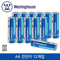웨스팅하우스 AA건전지 12개입 1.5V, 1개, 12개