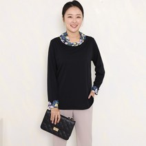 마담센스 플랩소매 터틀꽃 정장티 MT9296 엄마옷 미시옷 빅사이즈여성 미시캐주얼룩