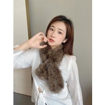 울트라 5A 퀄리티 퍼밍크 밍크 쁘띠 스카프 겨울 두꺼운 넥 워머 남녀공용 퍼 카라 코디