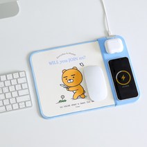카카오프렌즈 듀얼 무선충전 마우스패드, 라이언
