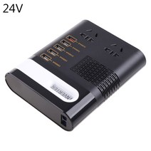 200W 자동차 전원 인버터 DC 12V/24V AC 220V 전압 변환기 단락 자동 보호 QC 3.0 USB 충전기, [02] 24V