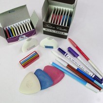 핸드메이드114 봉제용 초크 패브릭수성펜 초자고 분말초크 모음 재단용초크/펜, CH11 분말초크 흰색 리필(2팩 1묶음)