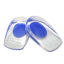 1 쌍 실리콘 쇼크 쿠션 Orthotic 증가 된 insoles 소프트 하프 하이트 지원 패드 컵 젤 플랜타 케어 발 삽입