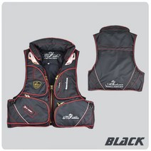 전문 성인 구명 조끼 바다낚시 선상 갯바위 안전 낚시 옷 루어, 블랙 색