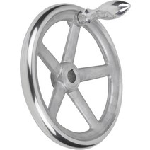 KIPP u2013 제어 부품 | 홈이 있는 표준 요소 118140 핸드 휠 알루미늄 Comp: 알루미늄 D2=14 D1=140, 한개옵션0