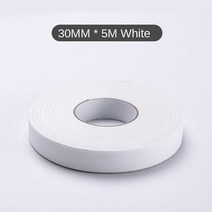 흡음재 방음부스 5M/롤 자체 접착 도어 창 씰링 테이프 폼 방음 및 방진 앞 유리 솔기 스트립, 02 White 30mmx5m