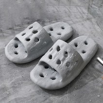 지아나 푹신한 EVA 미끄럼방지 슬리퍼 욕실화 실내화, 그레이, 1개