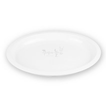 미색 업소용 멜라민그릇딥타원차핑디쉬 (DS-6824)