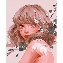 리빙듀오 DIY 쉬운 명화 유화그리기 세트 A-277 눈망울 소녀 40 x 50cm