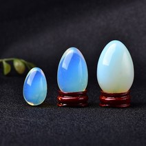 홈 인테리어 자수정 계란 크리스탈 석영 영기 장식 천연석 치유 석영 홈 장식 에너지, 25x40mm, 오팔